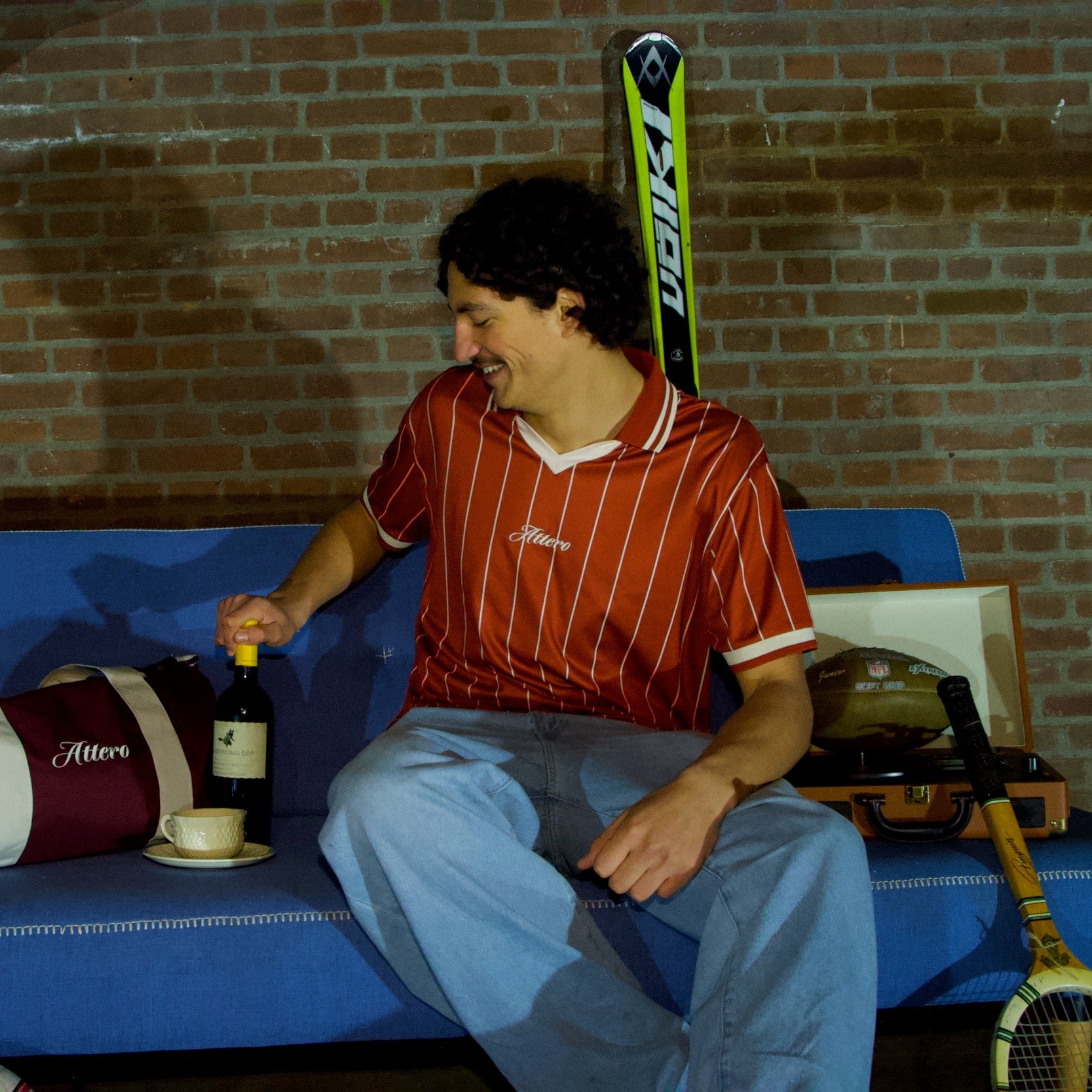 ROMA Retro Jersey – Burgundy Pinstripe